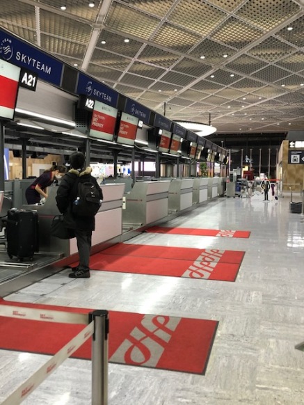 Narita Airport was eerily empty . . .