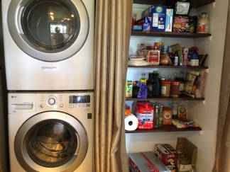Full size washer dryer and pantry